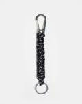 [ASOS DESIGN] ASOS DESIGN festival braided keyring bag charm with o ring in silver tone No Size SILVER