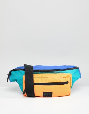 colour block bum bag