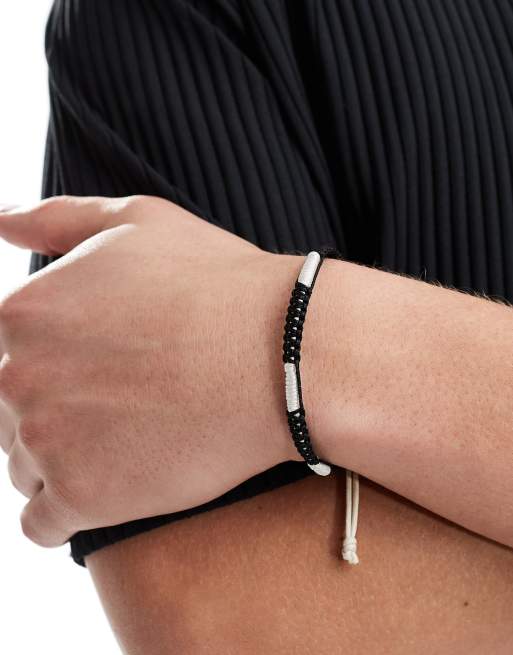 ASOS DESIGN festival cord bracelet in multi 