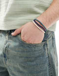[ASOS DESIGN] ASOS DESIGN Festival cord puller 3 pack of bracelets in navy No Size NAVY