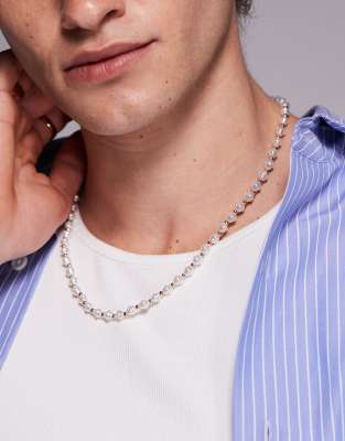 Asos Design Festival Faux Pearl And Beaded Necklace
