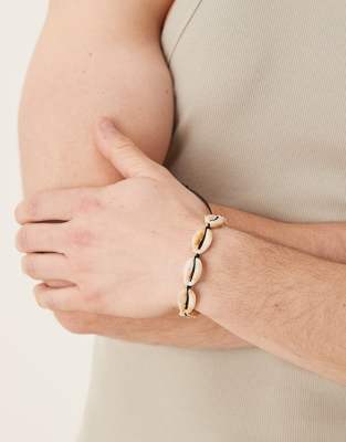 Asos Design Festival Faux Shell Bracelet