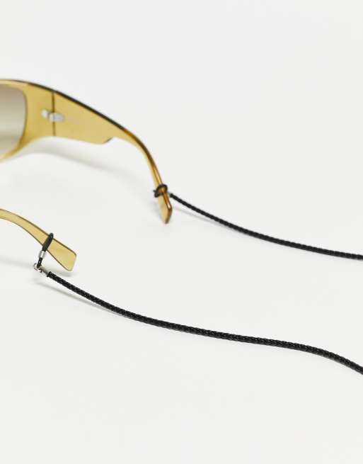 ASOS DESIGN - Festival - Gedraaid zonnebrillenkoord in zwart  