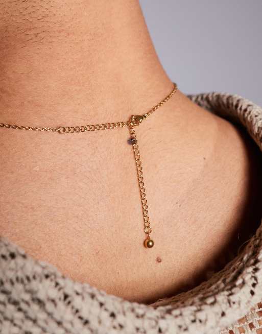 ASOS DESIGN - Festival - Halskæde med sort ovalt vedhæng i vandtæt rustfrit stål , 3 af 3