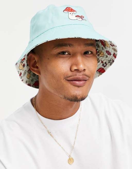 ASOS DESIGN – Festival – Helmönstrad vändbar solhatt med brett brätte, 2 av 4
