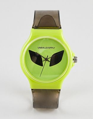 ASOS Design - Festival - Horloge met alien-Zwart