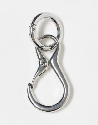 ASOS DESIGN ASOS DESIGN festival jeans clip keyring in silver tone