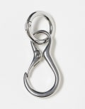 [ASOS DESIGN] ASOS DESIGN festival jeans clip keyring in silver tone No Size SILVER