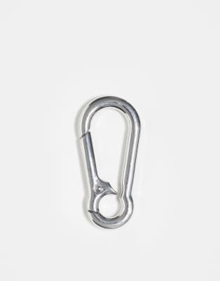 ASOS DESIGN ASOS DESIGN festival jeans clip keyring in silver tone