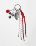 [ASOS DESIGN] ASOS DESIGN festival keyring bag charm in red cord with table tennis charm in multi No Size MULTI