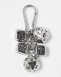 [ASOS DESIGN] ASOS DESIGN festival keyring bag charm with dice charms in multi No Size MULTI