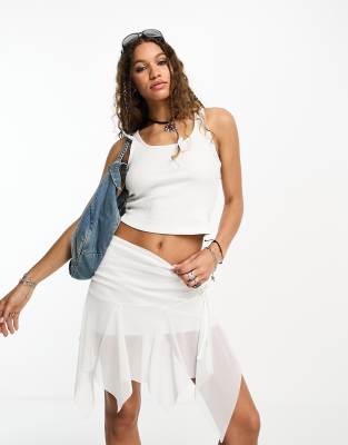 Festival mesh shop mini skirt