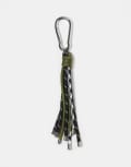[ASOS DESIGN] ASOS DESIGN festival mixed cord keyring bag charm-Green No Size KHAKI