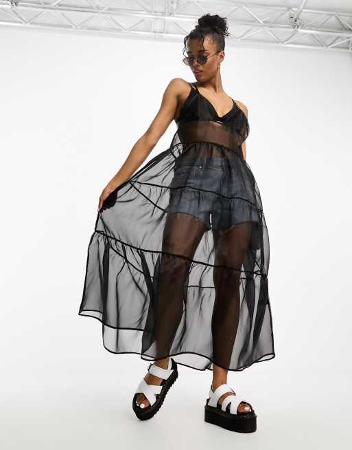 Sheer mesh shop dress festival