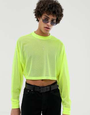 neon mesh long sleeve top