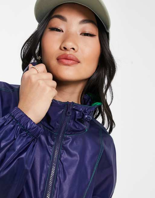 ASOS DESIGN - Festival - Regenjack zonder sluiting in marineblauw, 4 van 4