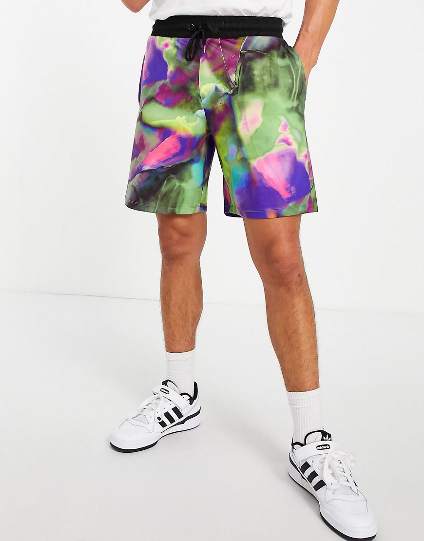 ASOS DESIGN festival relaxed shorts in all over print - part of a set-Multi