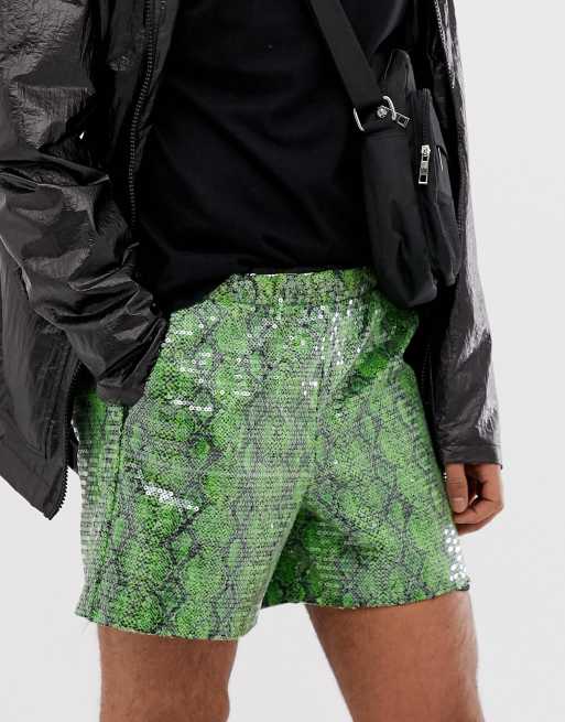 Snake print shorts on sale men