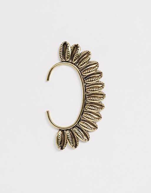 ASOS DESIGN golden wing ear cuff in gold tone