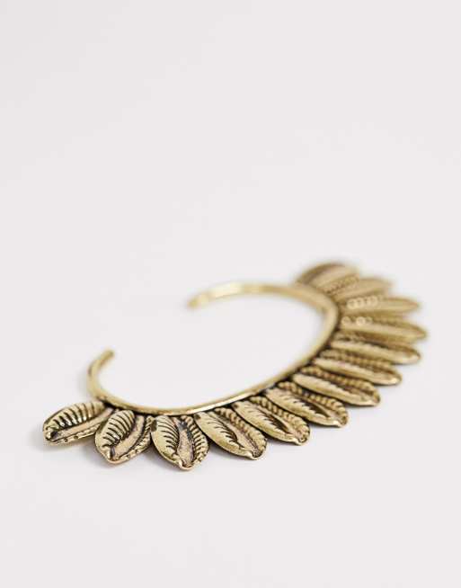 ASOS DESIGN golden wing ear cuff in gold tone