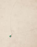 [ASOS DESIGN] ASOS DESIGN Festival sterling silver necklace with semi-precious malachite pendant No Size SILVER