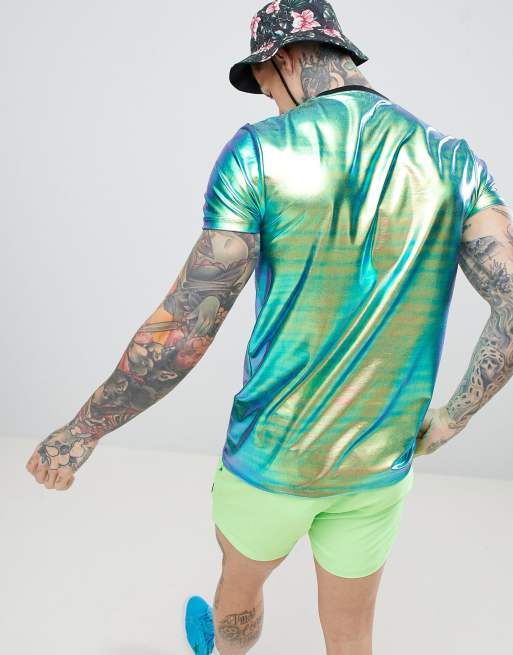 mens holographic shirt