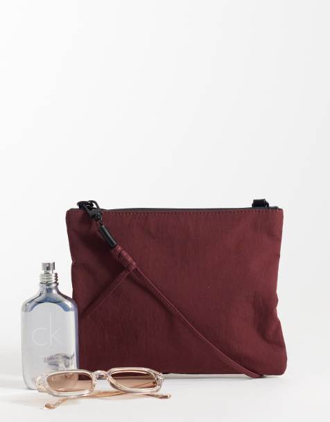 ASOS DESIGN - Festival - Tech crossbody tas in bordeauxrood - view 1