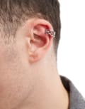 [ASOS DESIGN] ASOS DESIGN festival twisted rope ear cuff in silver tone No Size SILVER