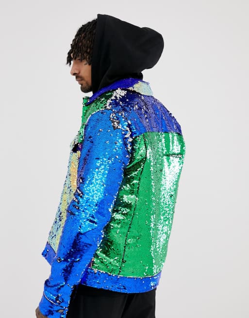 Veste a sequin homme hot sale