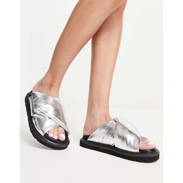 Silver on sale metallic slides