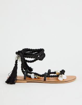 asos embellished flat sandals
