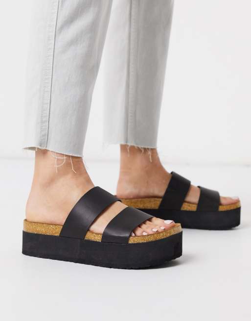 chunky black mules