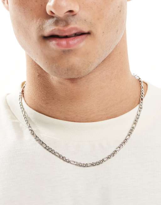 ASOS DESIGN – Figaro-Halskette in Silber-Optik
