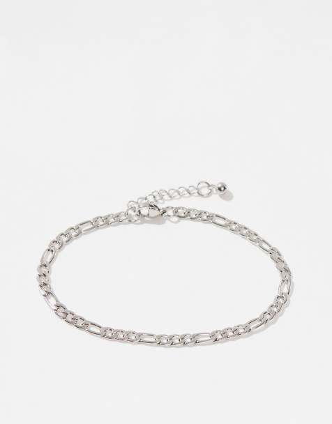ASOS DESIGN - Figaro-schakelarmband van waterbestendig roestvrij staal in zilverkleur - view 1