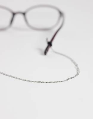 Asos Design Figaro Sunglasses Chain In Silver