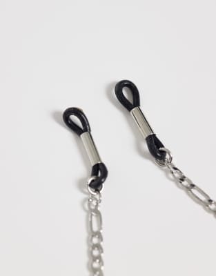 Asos Design Figaro Sunglasses Chain In Silver