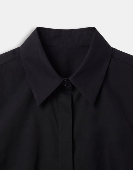 ASOS DESIGN figursydd skjorta i svart, 8 av 8