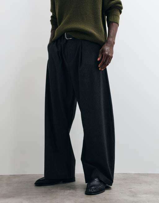 ASOS DESIGN figursydda barrelbyxor i kolgrå, 3 av 5