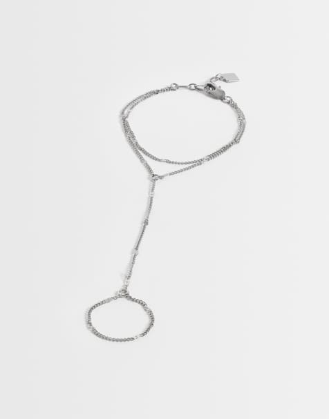 ASOS DESIGN fijne handketting in zilverkleurig - view 1