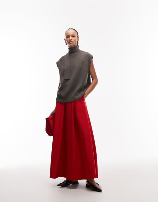 ASOS DESIGN - Fijngebreide tanktop met sjaaldetail in lichtgrijs, 3 van 4