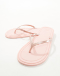 [ASOS DESIGN] ASOS DESIGN Filo jelly thongs in light pink-Gold 40 pink