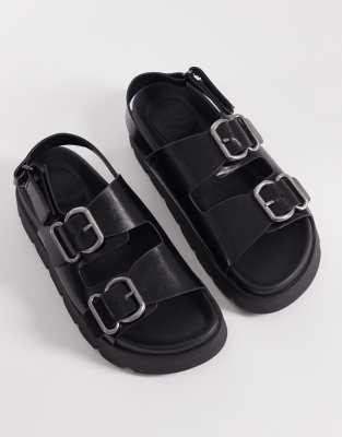  Filter chunky footbed sandal with double buckle 