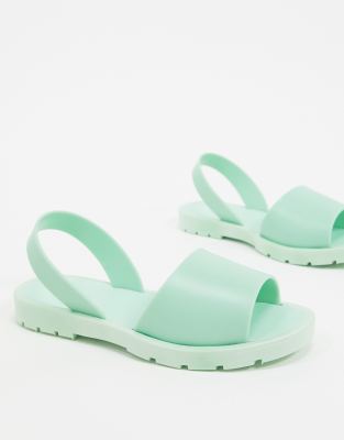 mint green flat sandals