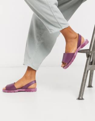 asos jelly flat sandals