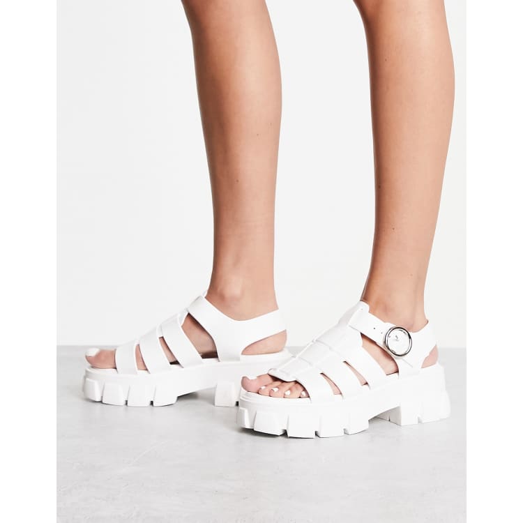 White hotsell chunky sandals