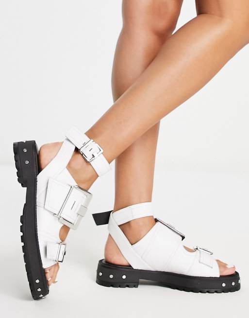 Asos white flat store sandals