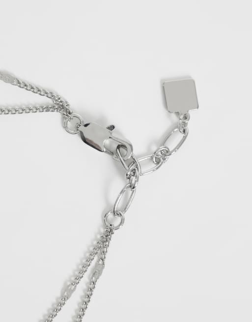 ASOS DESIGN fine hand chain in silver tone, 3 of 3