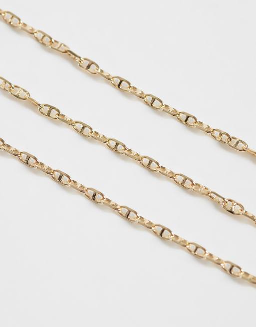 ASOS DESIGN fine marina chain necklace in gold, 4 of 4