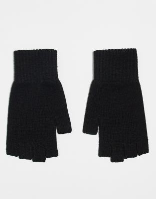 fingerless gloves in black