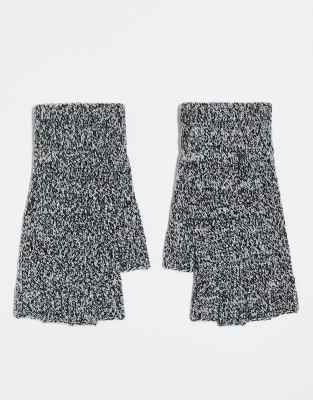 ASOS DESIGN ASOS DESIGN fingerless gloves in grey marl
